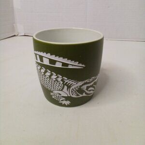 Silver Springs State Park Mug Etched Alligator 4" Green White Florida